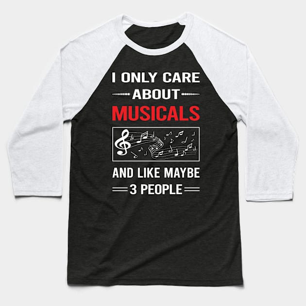 Funny 3 People 02 Musicals Baseball T-Shirt by symptomovertake